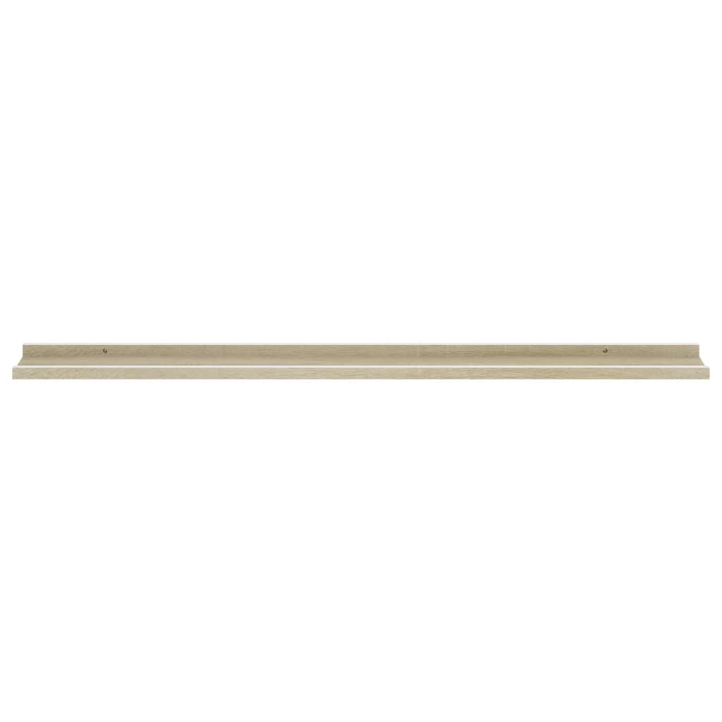 Wandschappen 2 st 115x9x3 cm wit en sonoma eikenkleurig is nu te koop bij PeponiXL, paradijselijk wonen!