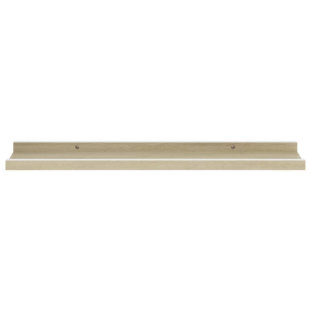 Wandschappen 4 st 60x9x3 cm wit en sonoma eikenkleurig is nu te koop bij PeponiXL, paradijselijk wonen!