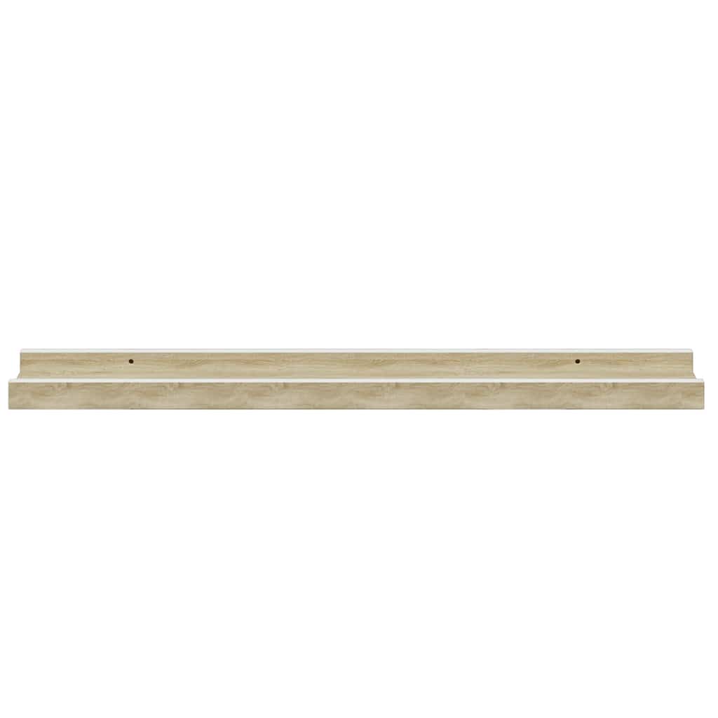 Wandschappen 4 st 60x9x3 cm wit en sonoma eikenkleurig is nu te koop bij PeponiXL, paradijselijk wonen!