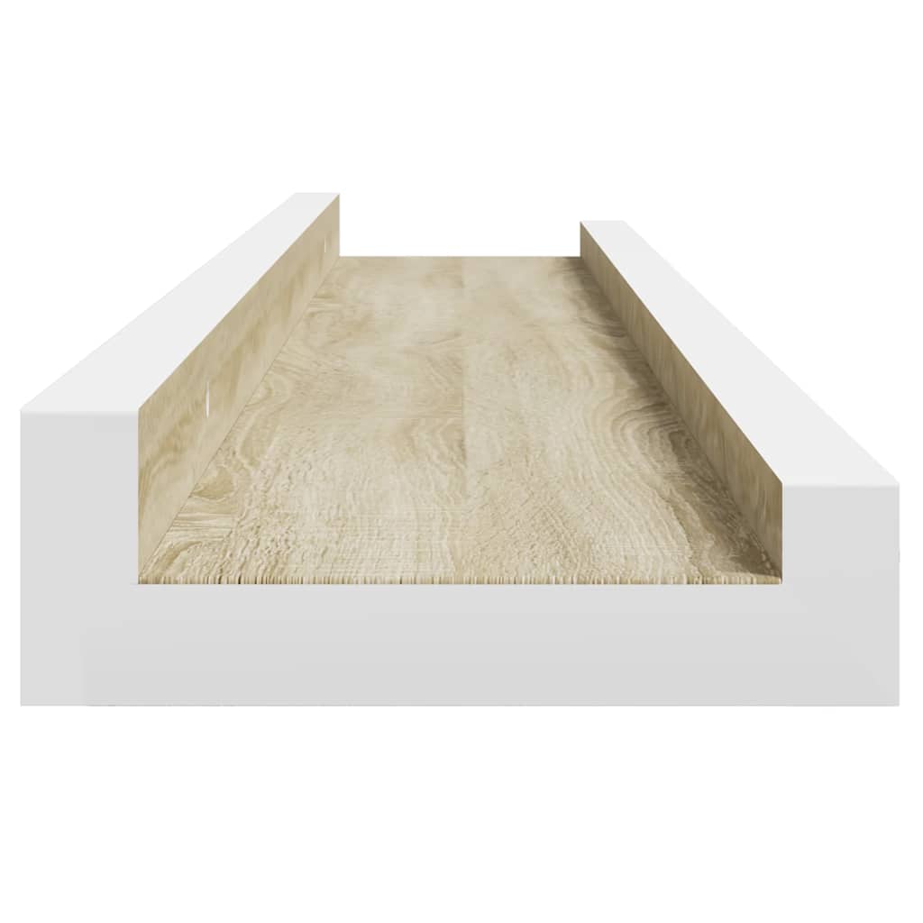Wandschappen 4 st 60x9x3 cm wit en sonoma eikenkleurig is nu te koop bij PeponiXL, paradijselijk wonen!
