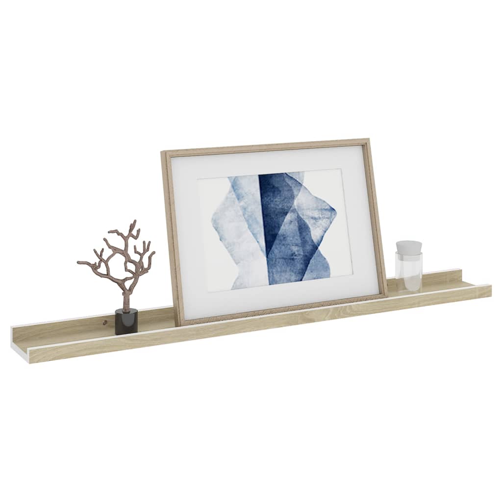 Wandschappen 4 st 80x9x3 cm wit en sonoma eikenkleurig is nu te koop bij PeponiXL, paradijselijk wonen!
