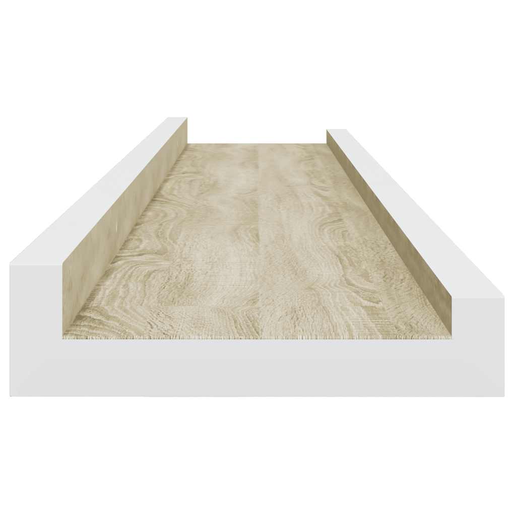 Wandschappen 4 st 80x9x3 cm wit en sonoma eikenkleurig is nu te koop bij PeponiXL, paradijselijk wonen!