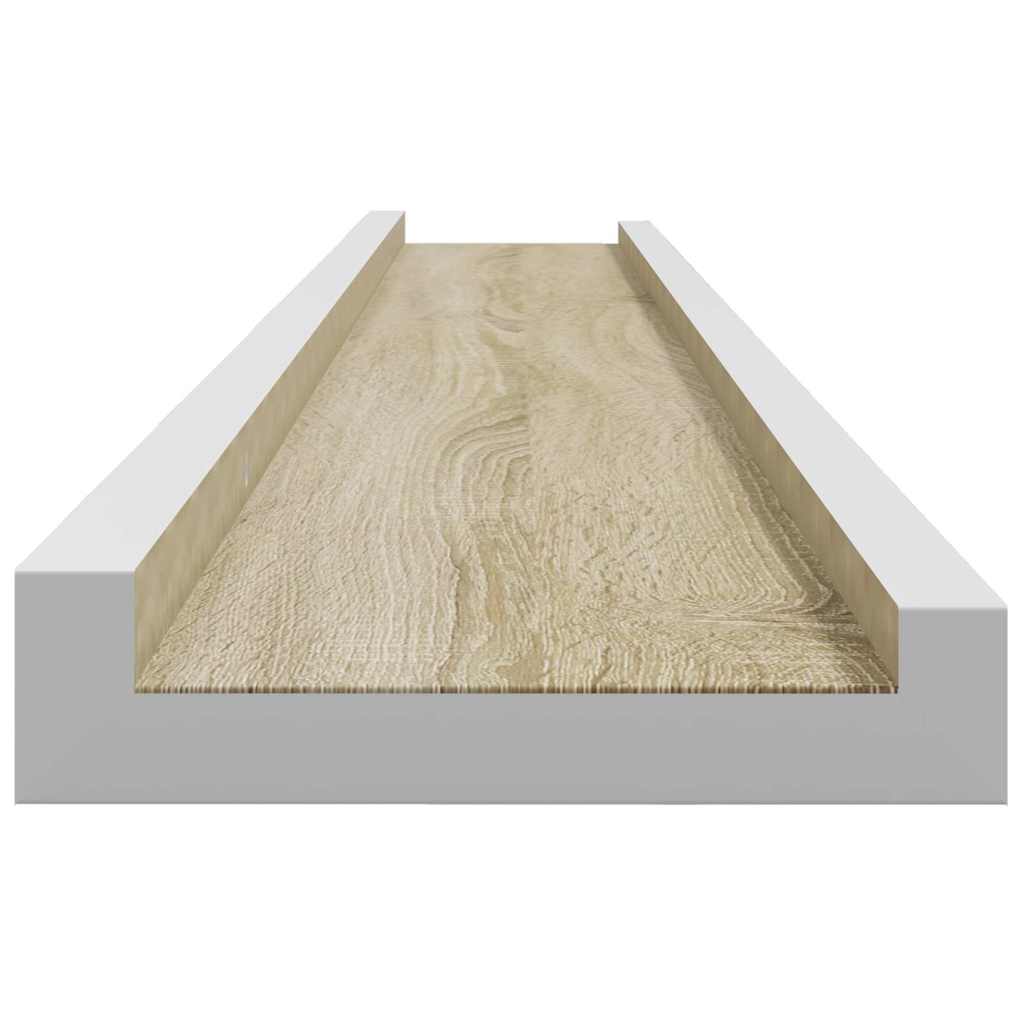 Wandschappen 4 st 100x9x3 cm wit en sonoma eikenkleurig is nu te koop bij PeponiXL, paradijselijk wonen!