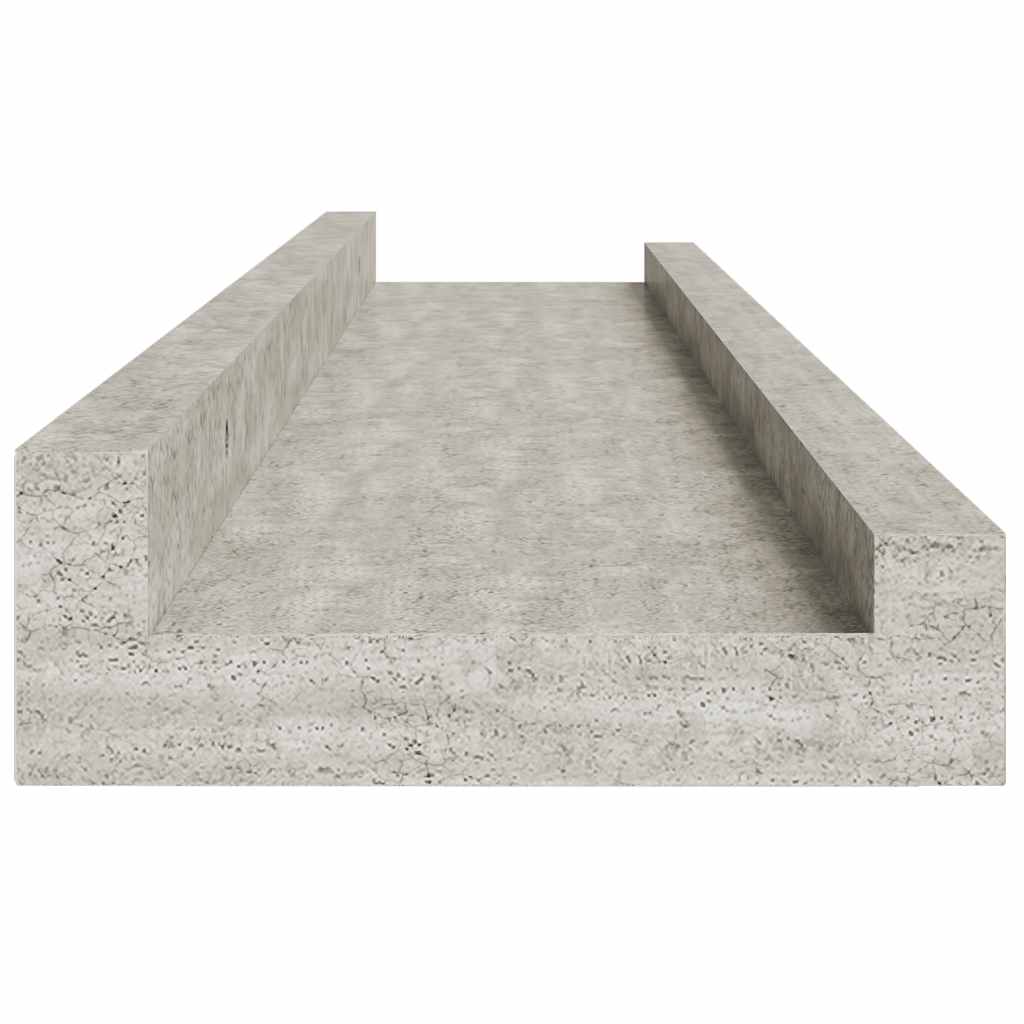 Wandschappen 2 st 80x9x3 cm betongrijs is nu te koop bij PeponiXL, paradijselijk wonen!