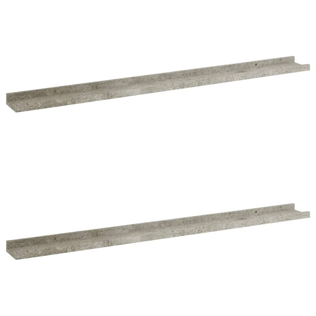 Wandschappen 2 st 100x9x3 cm betongrijs is nu te koop bij PeponiXL, paradijselijk wonen!