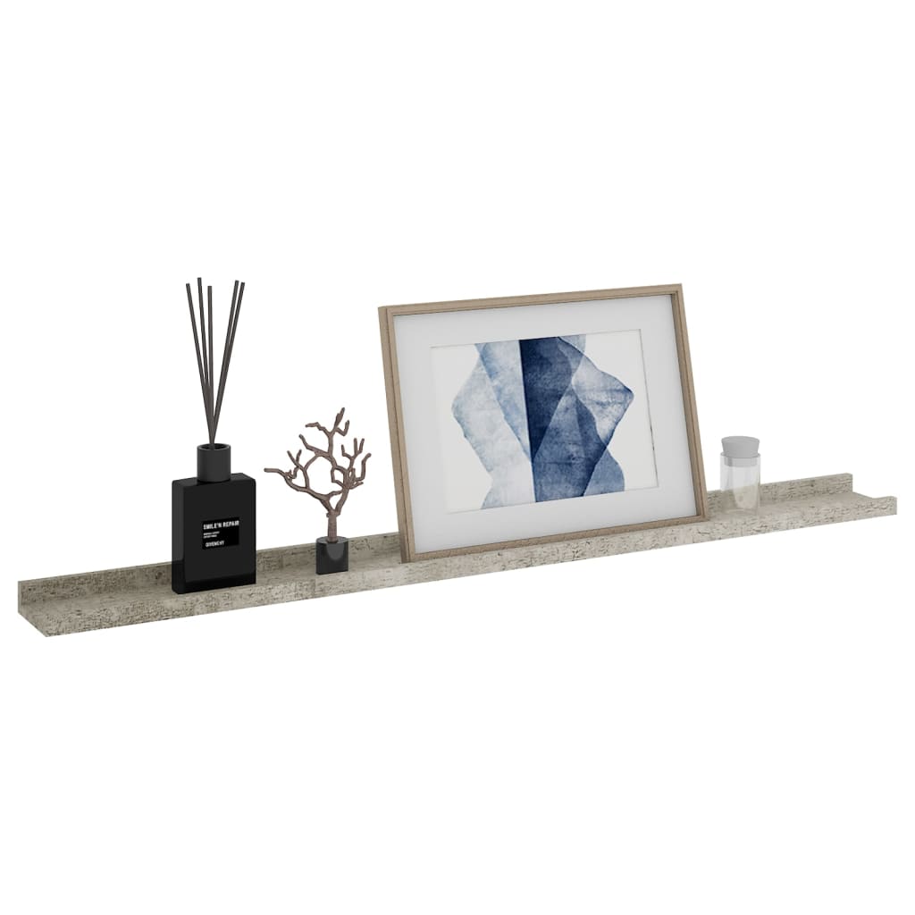 Wandschappen 2 st 100x9x3 cm betongrijs is nu te koop bij PeponiXL, paradijselijk wonen!