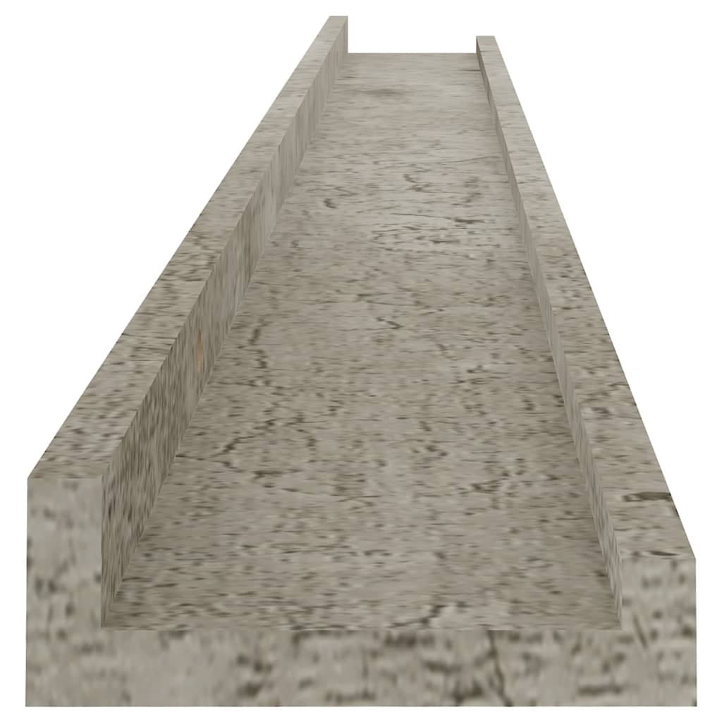 Wandschappen 2 st 100x9x3 cm betongrijs is nu te koop bij PeponiXL, paradijselijk wonen!