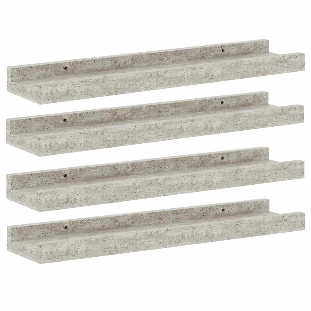 Wandschappen 4 st 40x9x3 cm betongrijs is nu te koop bij PeponiXL, paradijselijk wonen!