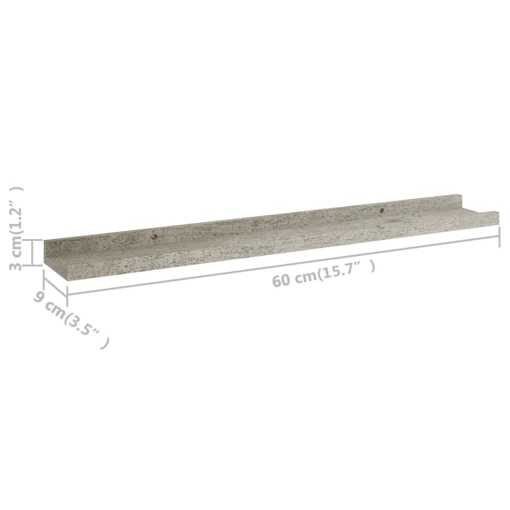 Wandschappen 4 st 40x9x3 cm betongrijs is nu te koop bij PeponiXL, paradijselijk wonen!