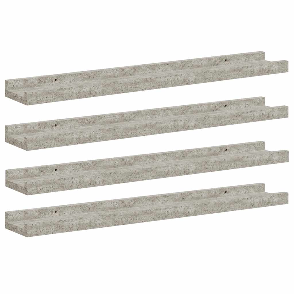 Wandschappen 4 st 60x9x3 cm betongrijs is nu te koop bij PeponiXL, paradijselijk wonen!