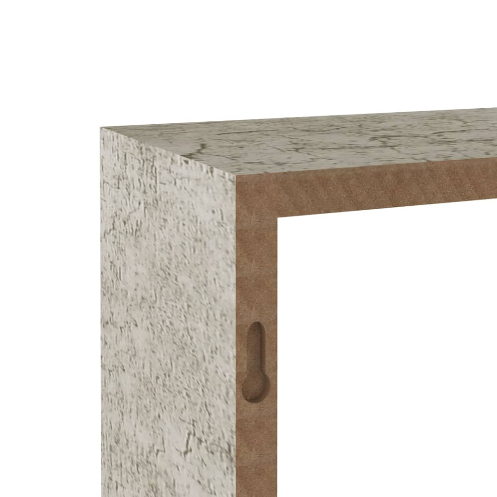 Wandschappen kubus 3 st betongrijs is nu te koop bij PeponiXL, paradijselijk wonen!