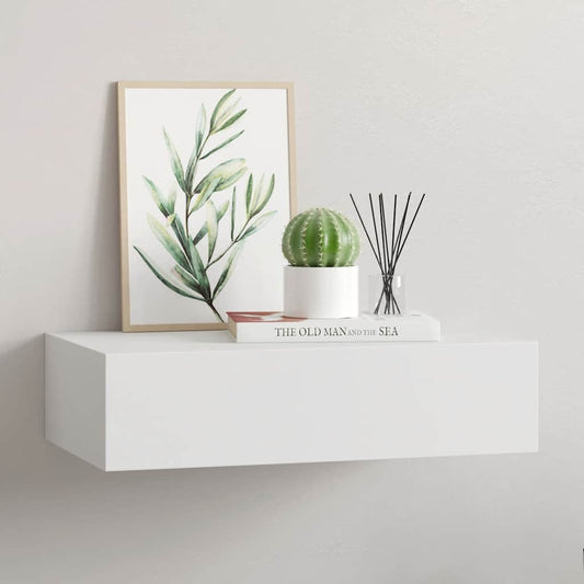 Wandschap met lade 40x23,5x10 cm MDF wit is nu te koop bij PeponiXL, paradijselijk wonen!