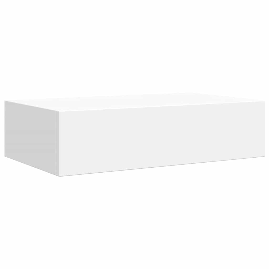 Wandschappen 2 st met lade 40x23,5x10 cm MDF wit is nu te koop bij PeponiXL, paradijselijk wonen!