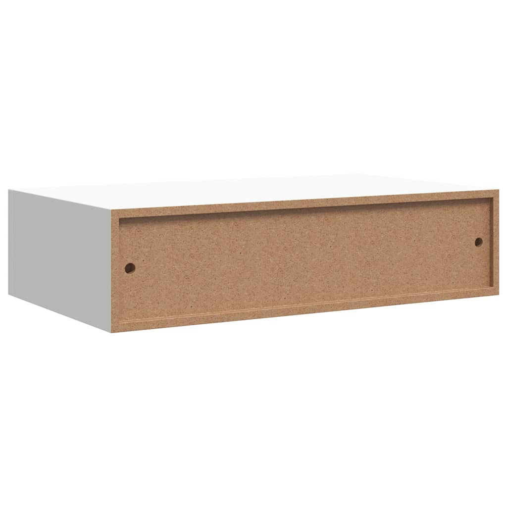 Wandschappen 2 st met lade 40x23,5x10 cm MDF wit is nu te koop bij PeponiXL, paradijselijk wonen!