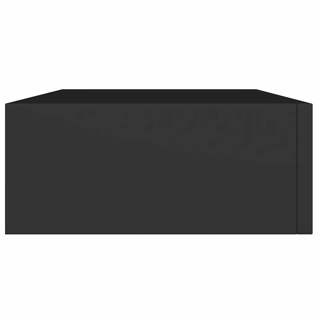 Wandschappen 2 st met lade 40x23,5x10 cm MDF zwart is nu te koop bij PeponiXL, paradijselijk wonen!