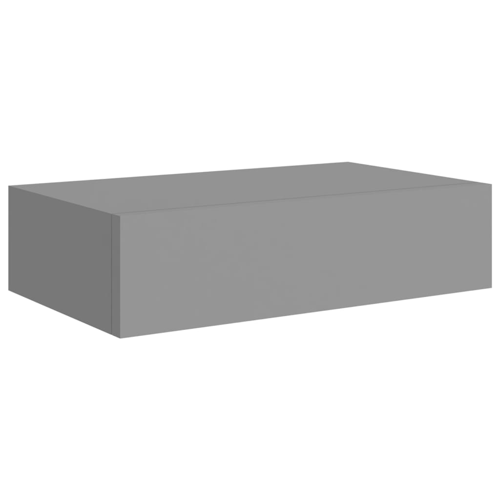Wandschap met lade 40x23,5x10 cm MDF grijs is nu te koop bij PeponiXL, paradijselijk wonen!