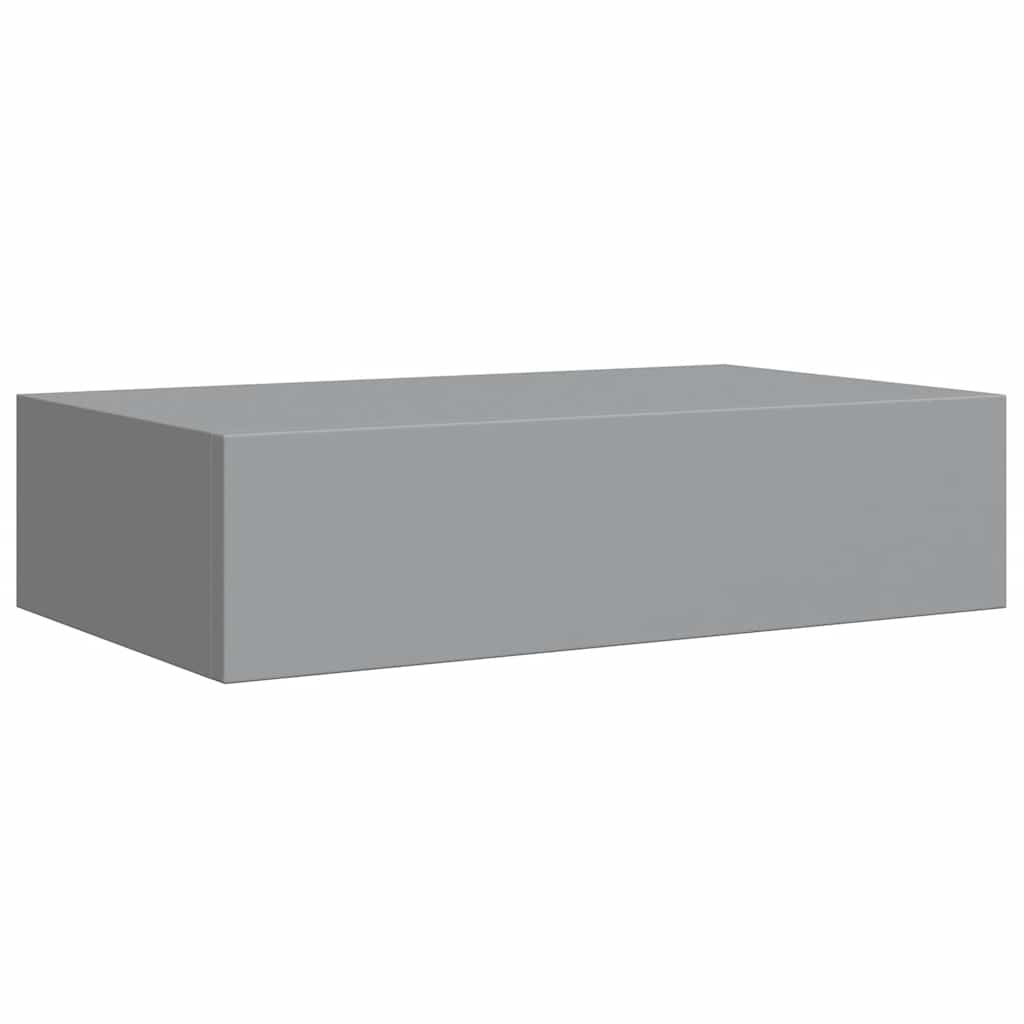 Wandschap met lade 40x23,5x10 cm MDF grijs is nu te koop bij PeponiXL, paradijselijk wonen!