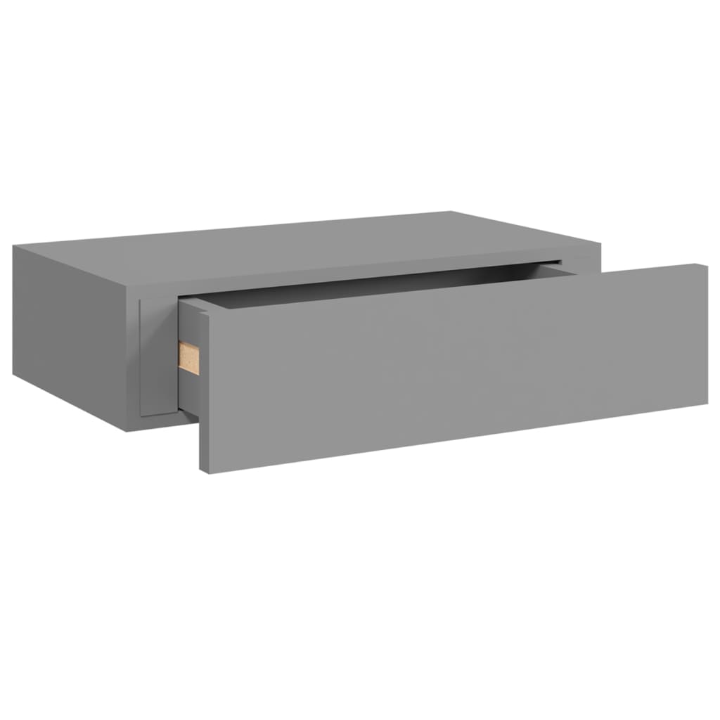 Wandschap met lade 40x23,5x10 cm MDF grijs is nu te koop bij PeponiXL, paradijselijk wonen!
