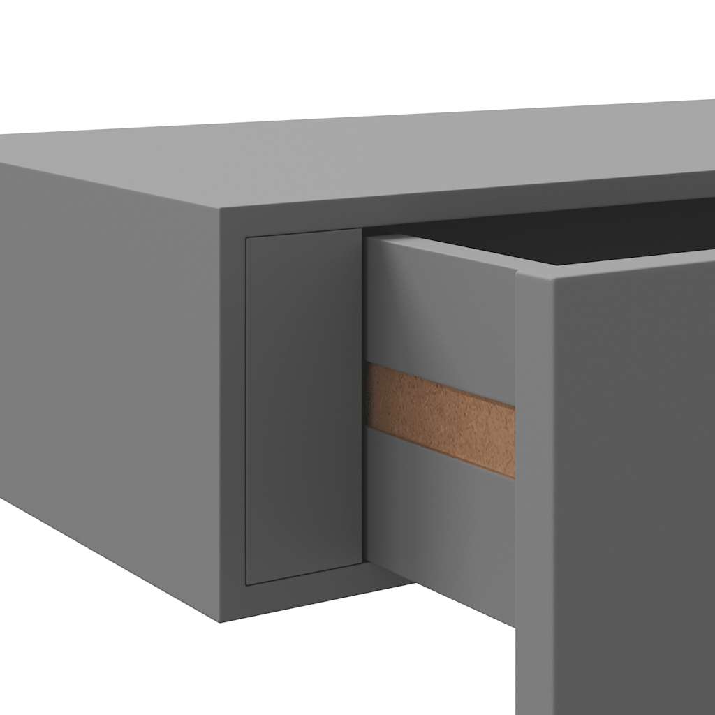 Wandschap met lade 40x23,5x10 cm MDF grijs is nu te koop bij PeponiXL, paradijselijk wonen!