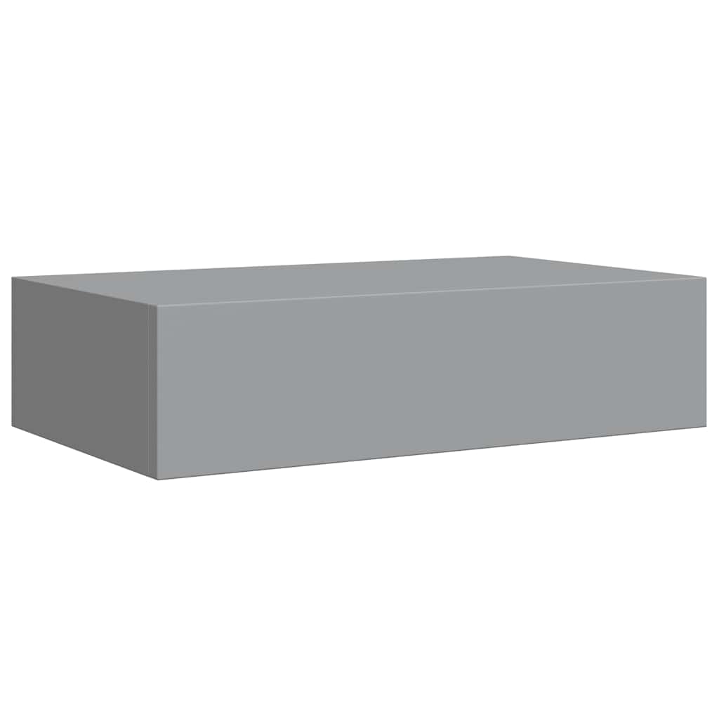 Wandschappen 2 st met lade 40x23,5x10 cm MDF grijs is nu te koop bij PeponiXL, paradijselijk wonen!