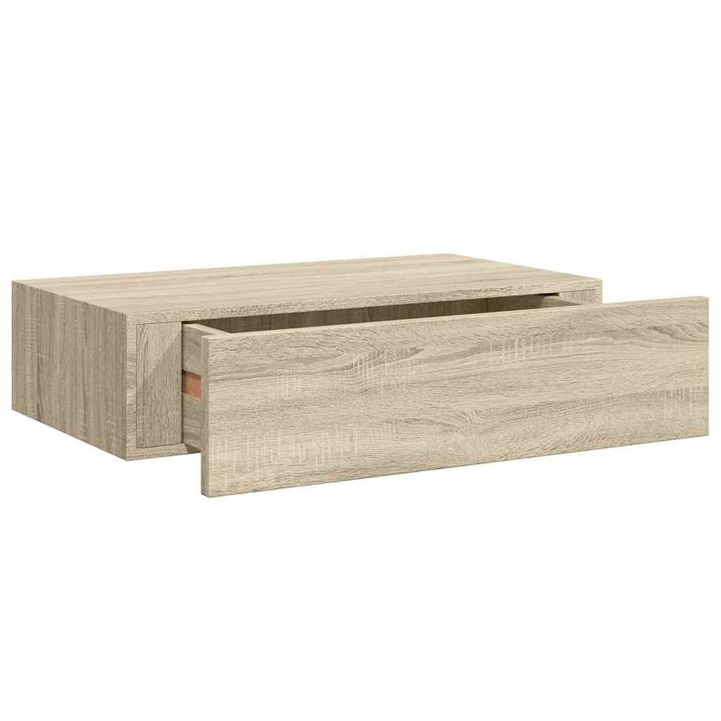 Wandschap met lade 40x23,5x10 cm MDF eikenkleurig is nu te koop bij PeponiXL, paradijselijk wonen!