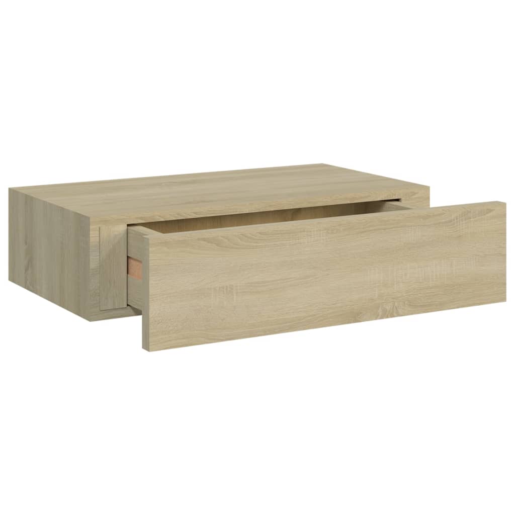 Wandschap met lade 40x23,5x10 cm MDF eikenkleurig is nu te koop bij PeponiXL, paradijselijk wonen!