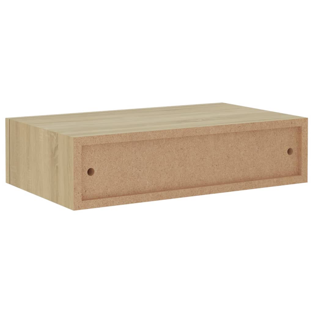 Wandschap met lade 40x23,5x10 cm MDF eikenkleurig is nu te koop bij PeponiXL, paradijselijk wonen!