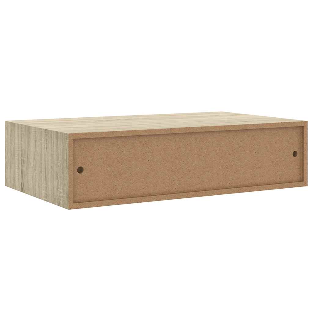 Wandschap met lade 40x23,5x10 cm MDF eikenkleurig is nu te koop bij PeponiXL, paradijselijk wonen!
