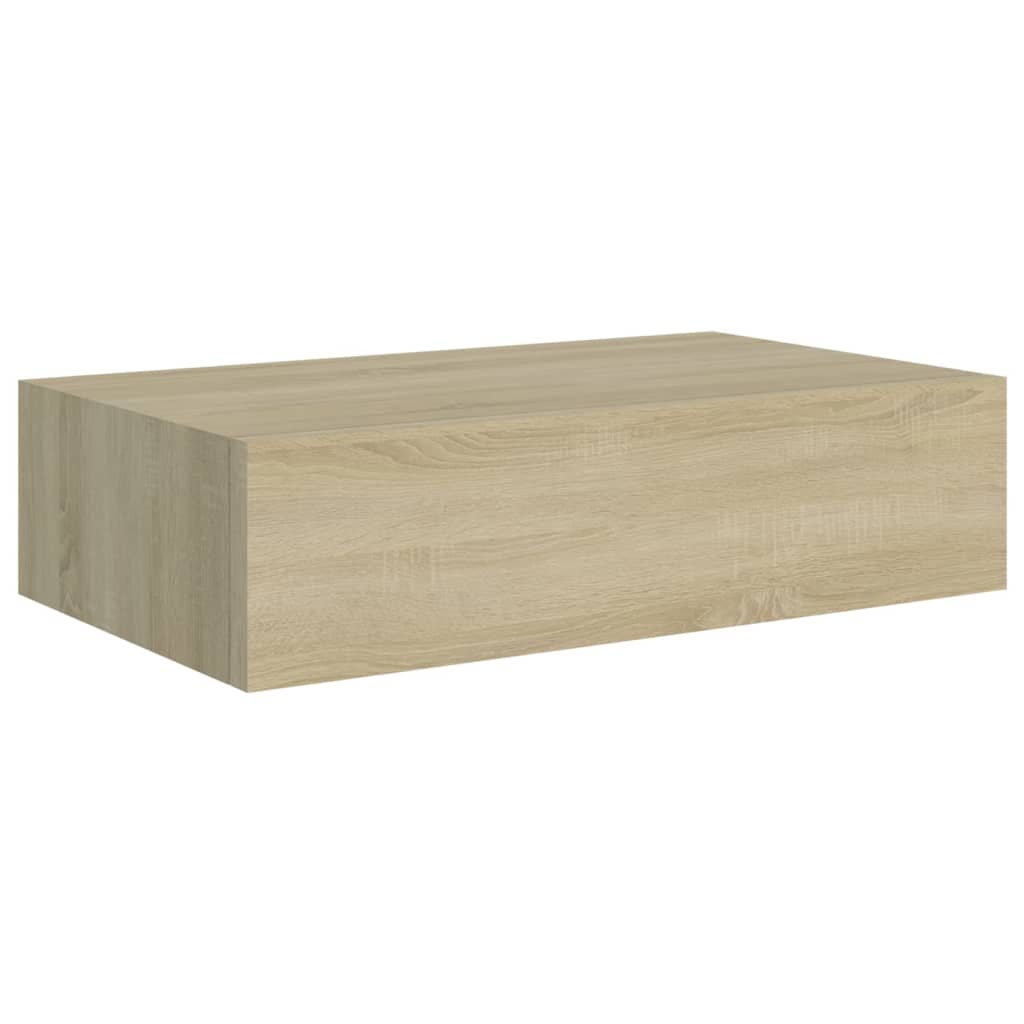 Wandschappen 2 st met lade 40x23,5x10 cm MDF eikenkleurig is nu te koop bij PeponiXL, paradijselijk wonen!