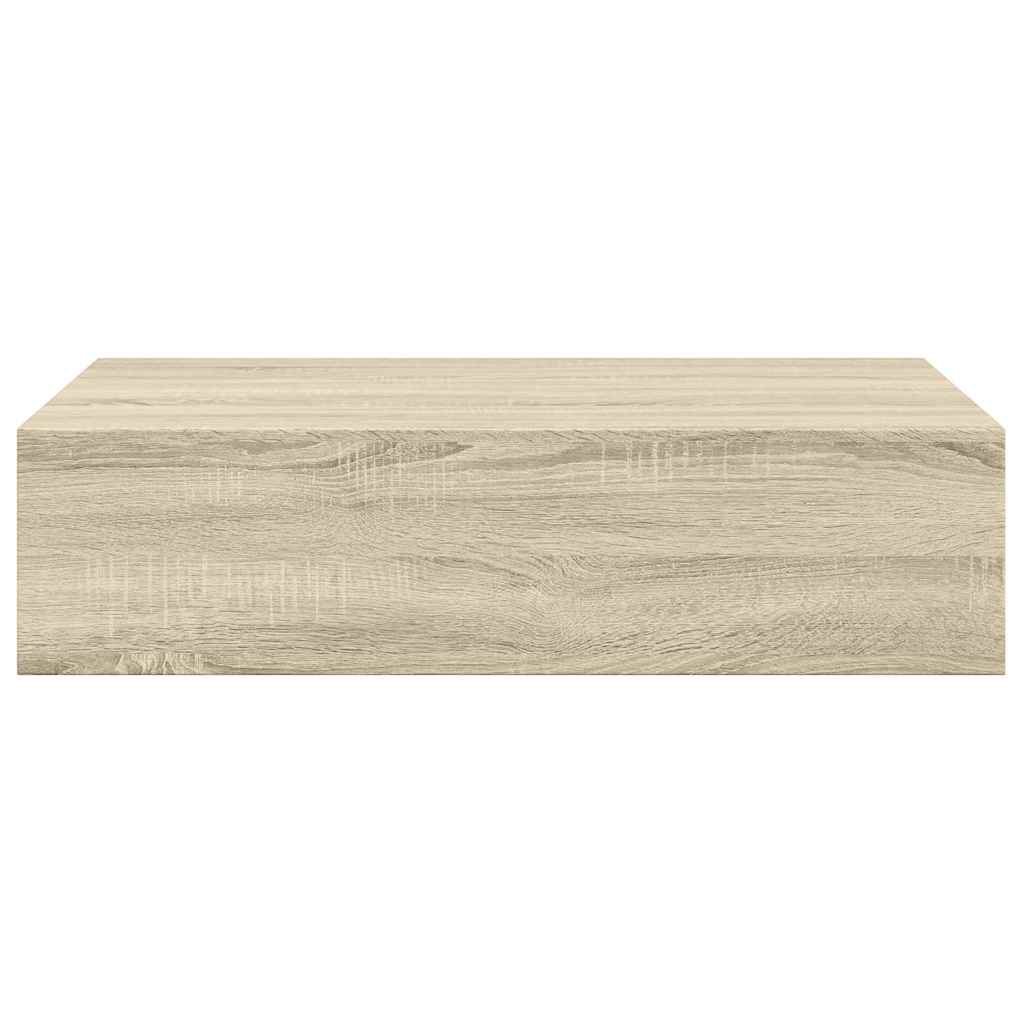 Wandschappen 2 st met lade 40x23,5x10 cm MDF eikenkleurig is nu te koop bij PeponiXL, paradijselijk wonen!