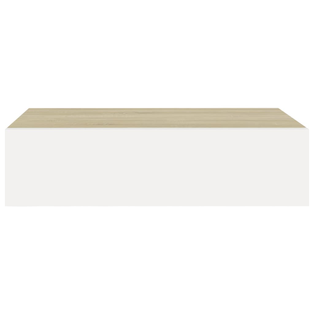 Wandladekast eiken en wit 40x23,5x10 cm MDF is nu te koop bij PeponiXL, paradijselijk wonen!