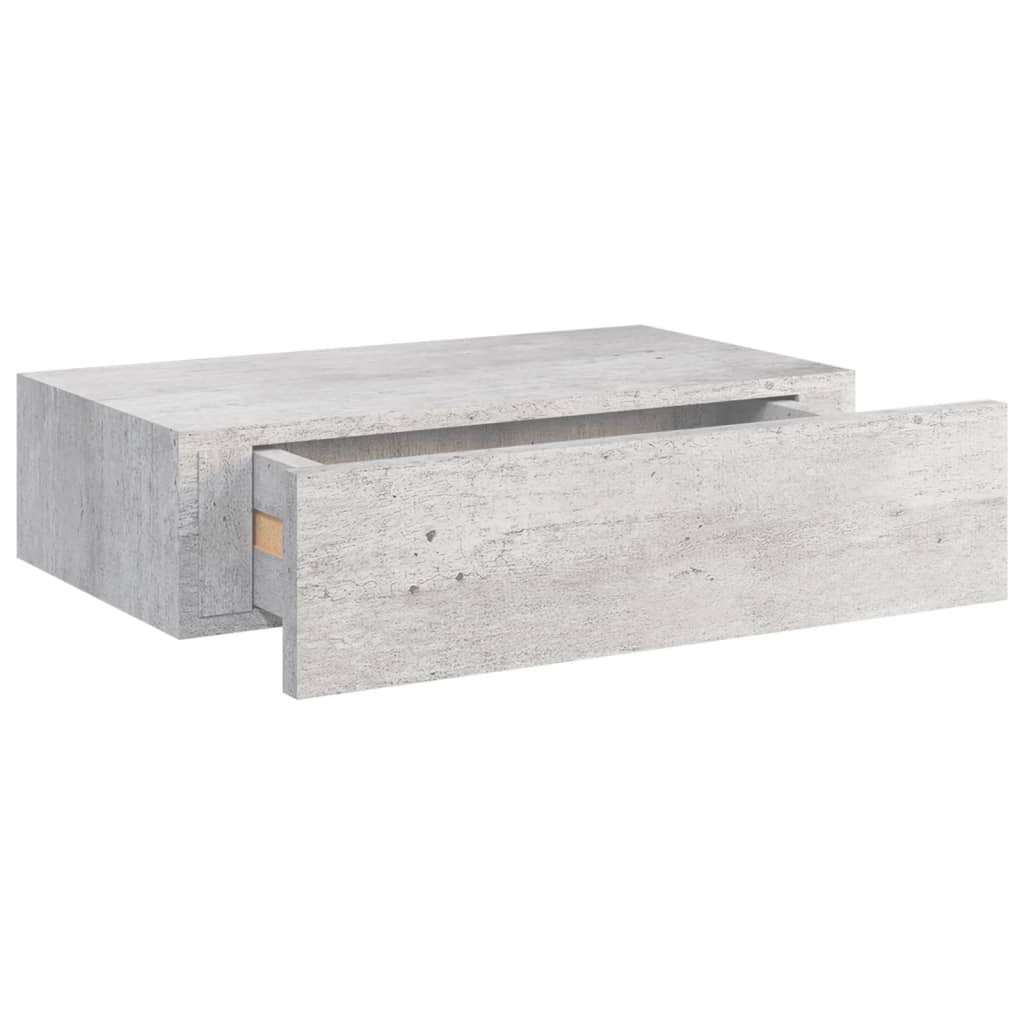 Wandschap met lade 40x23,5x10 cm MDF betongrijs is nu te koop bij PeponiXL, paradijselijk wonen!