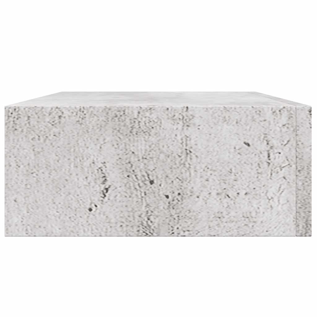 Wandschap met lade 40x23,5x10 cm MDF betongrijs is nu te koop bij PeponiXL, paradijselijk wonen!