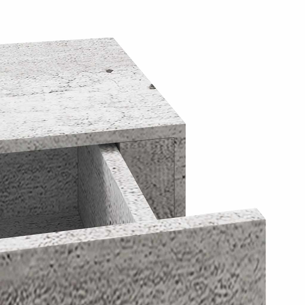 Wandschap met lade 40x23,5x10 cm MDF betongrijs is nu te koop bij PeponiXL, paradijselijk wonen!