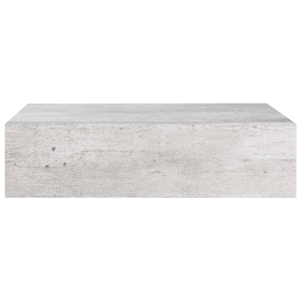 Wandschappen 2 st met lade 40x23,5x10 cm MDF betongrijs is nu te koop bij PeponiXL, paradijselijk wonen!