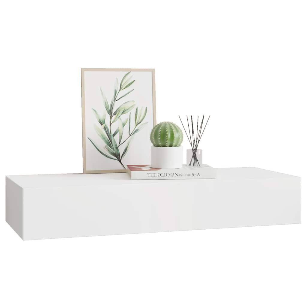 Wandschap met lade 60x23,5x10 cm MDF wit is nu te koop bij PeponiXL, paradijselijk wonen!