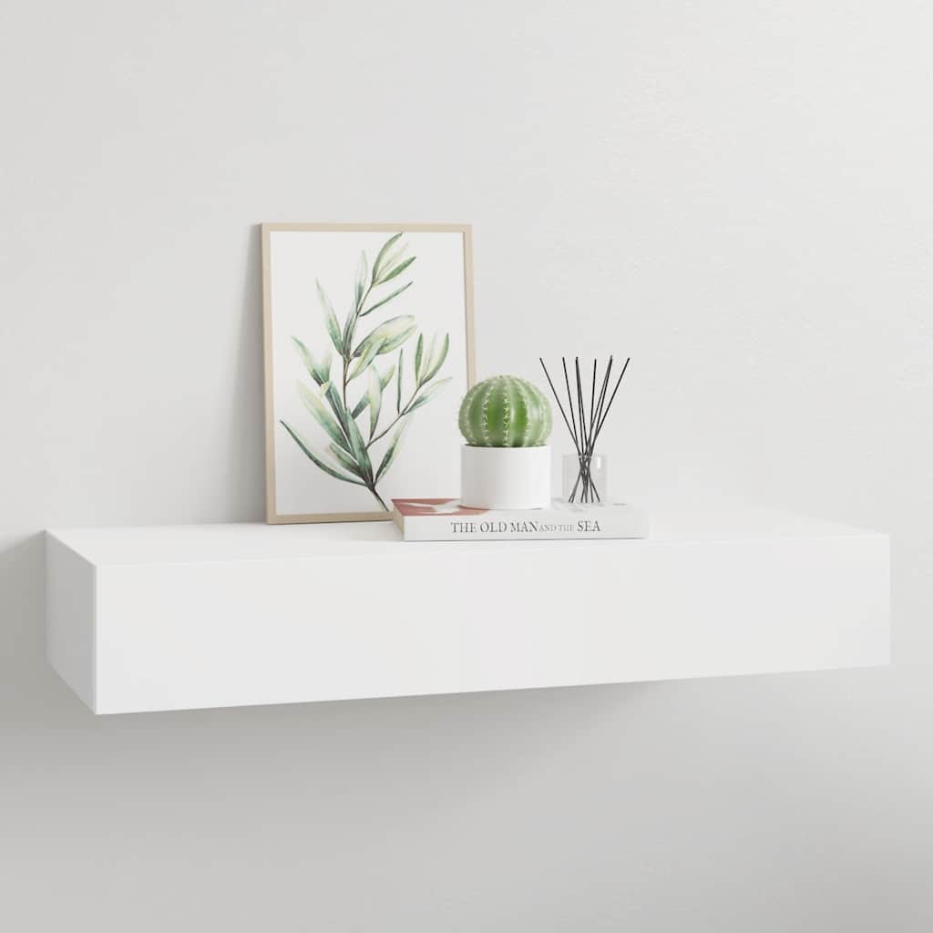 Wandschap met lade 60x23,5x10 cm MDF wit is nu te koop bij PeponiXL, paradijselijk wonen!