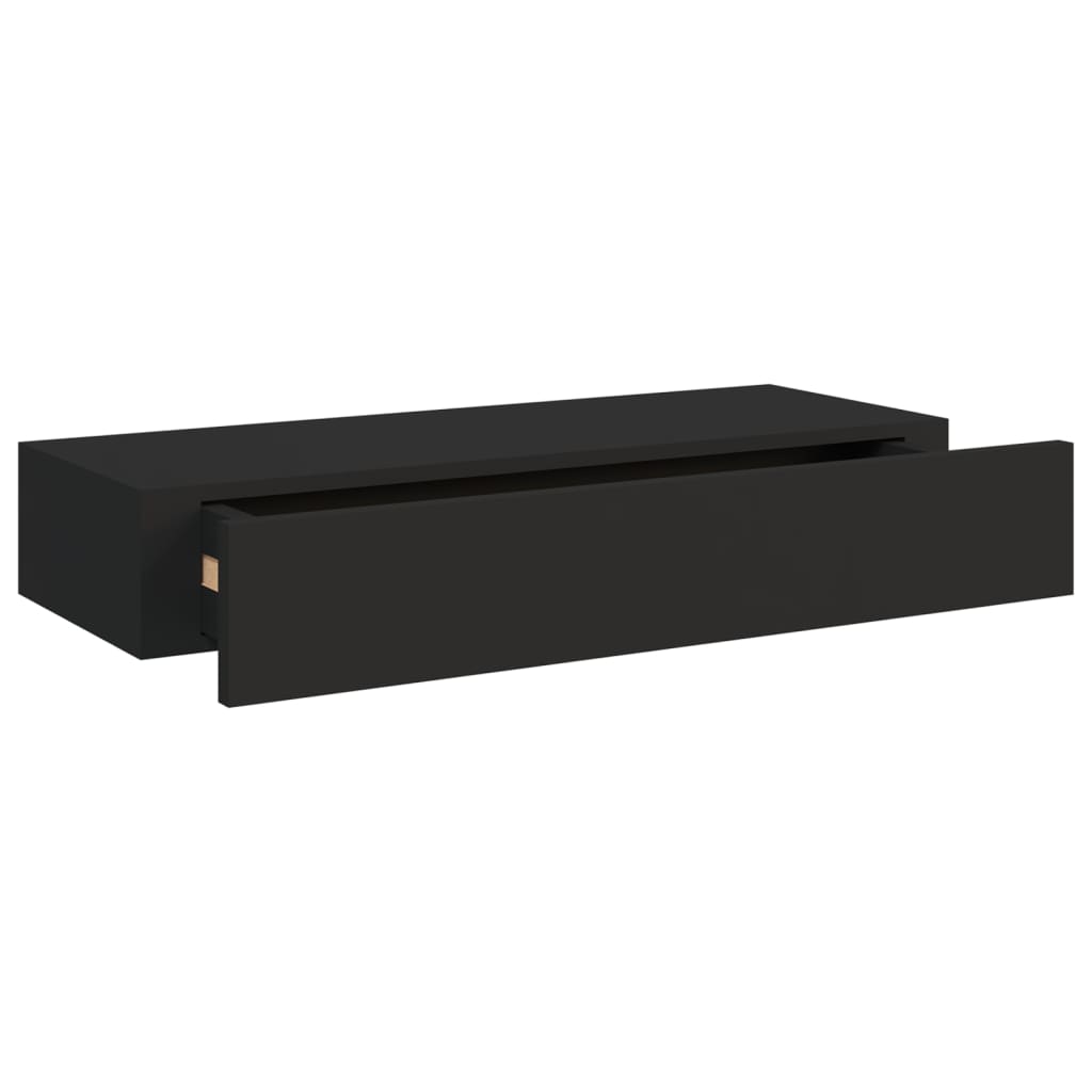 Wandschap met lade 60x23,5x10 cm MDF zwart is nu te koop bij PeponiXL, paradijselijk wonen!
