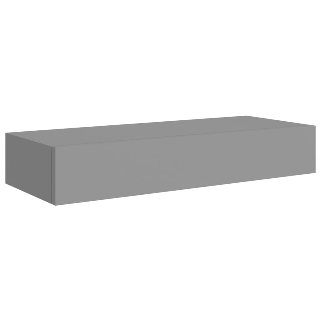 Wandschap met lade 60x23,5x10 cm MDF grijs is nu te koop bij PeponiXL, paradijselijk wonen!