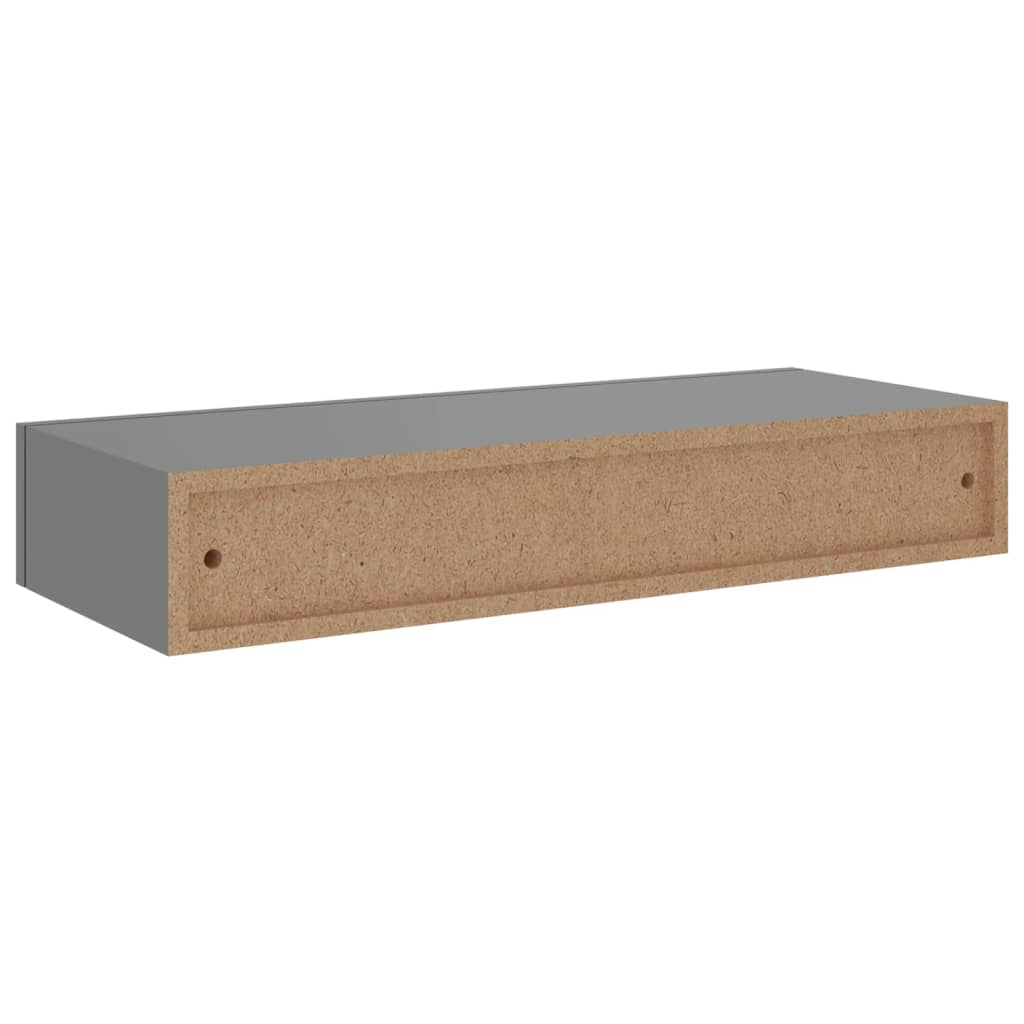 Wandschap met lade 60x23,5x10 cm MDF grijs is nu te koop bij PeponiXL, paradijselijk wonen!