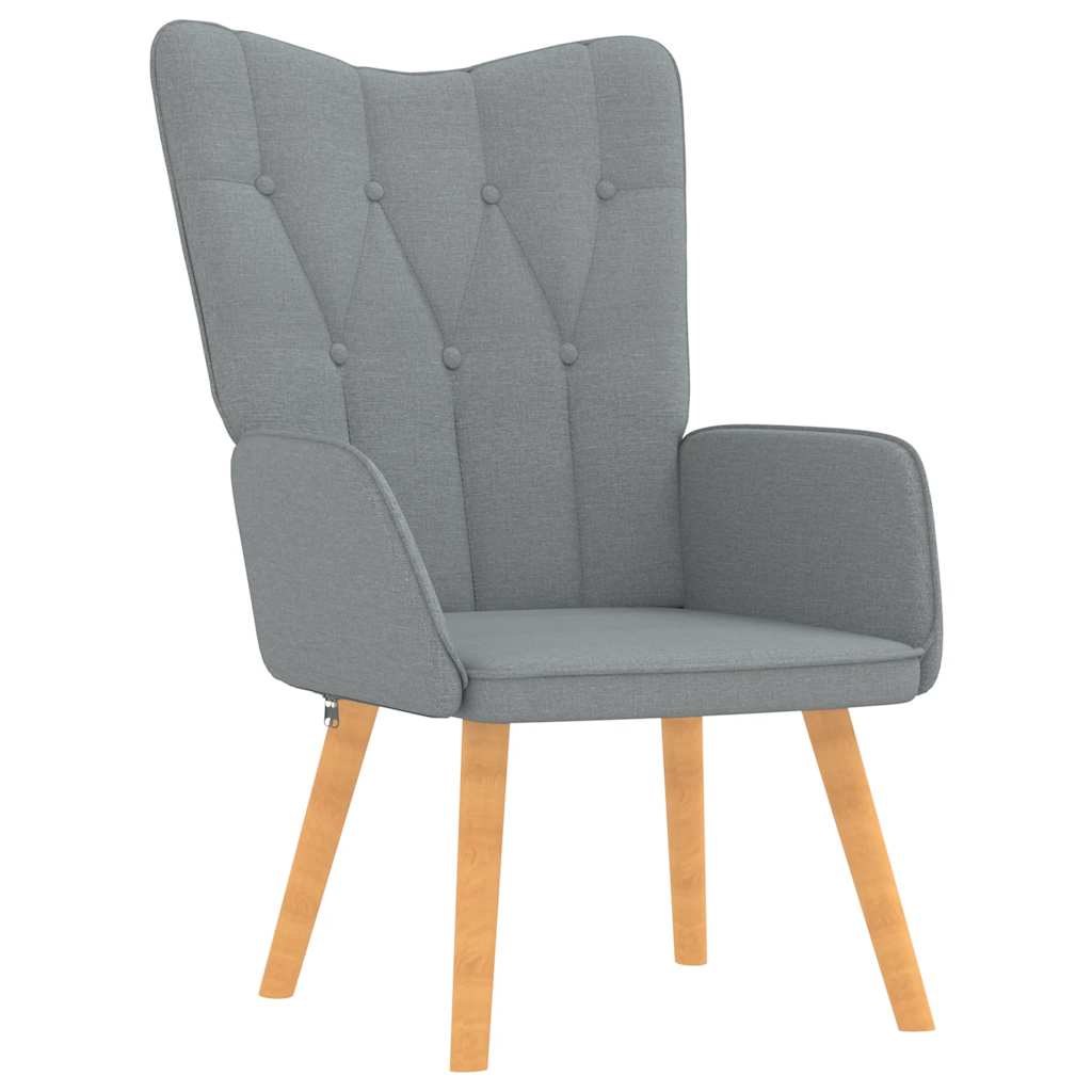 Relaxstoel met voetenbank stof lichtgrijs is nu te koop bij PeponiXL, paradijselijk wonen!