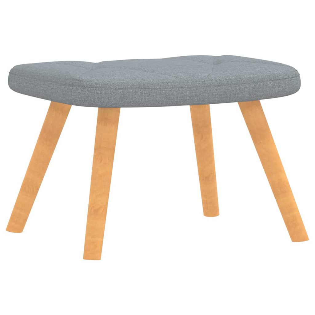Relaxstoel met voetenbank stof lichtgrijs is nu te koop bij PeponiXL, paradijselijk wonen!