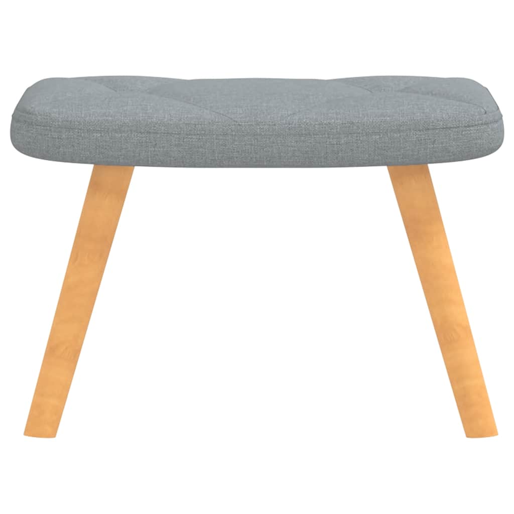 Relaxstoel met voetenbank stof lichtgrijs is nu te koop bij PeponiXL, paradijselijk wonen!