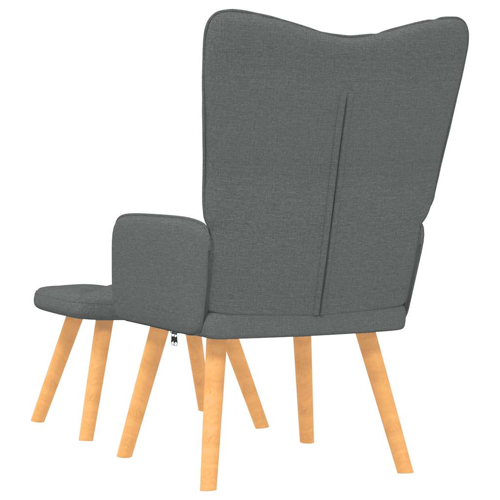 Relaxstoel met voetenbank stof donkergrijs is nu te koop bij PeponiXL, paradijselijk wonen!