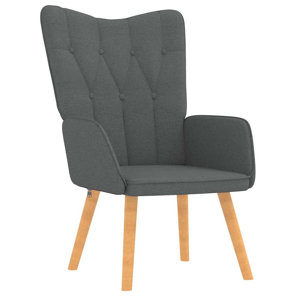 Relaxstoel met voetenbank stof donkergrijs is nu te koop bij PeponiXL, paradijselijk wonen!