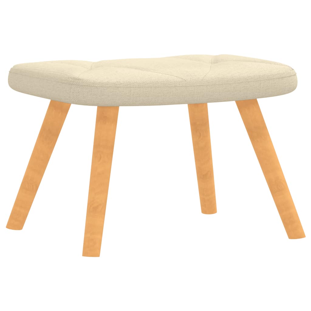 Relaxstoel met voetenbank stof crèmekleurig is nu te koop bij PeponiXL, paradijselijk wonen!