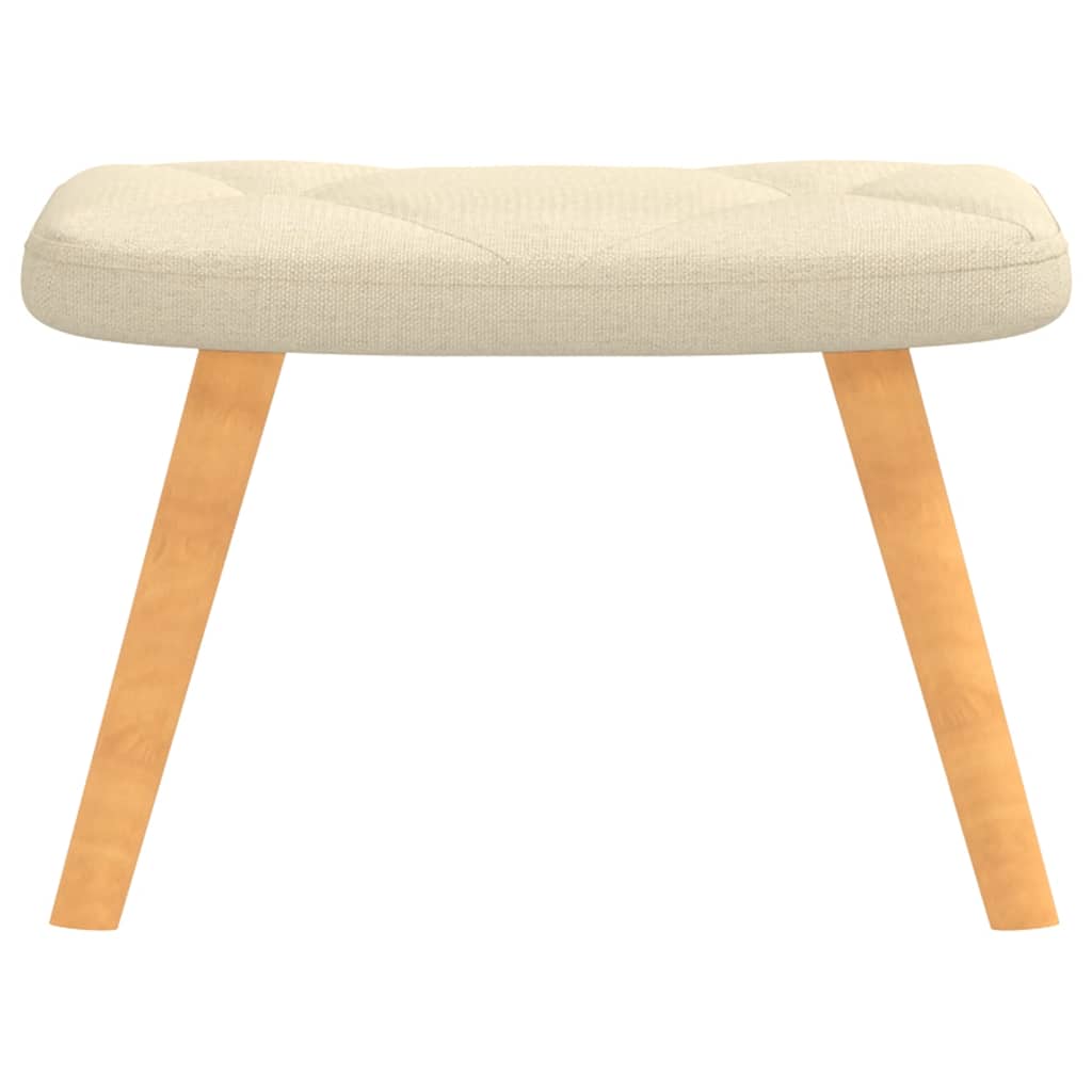 Relaxstoel met voetenbank stof crèmekleurig is nu te koop bij PeponiXL, paradijselijk wonen!