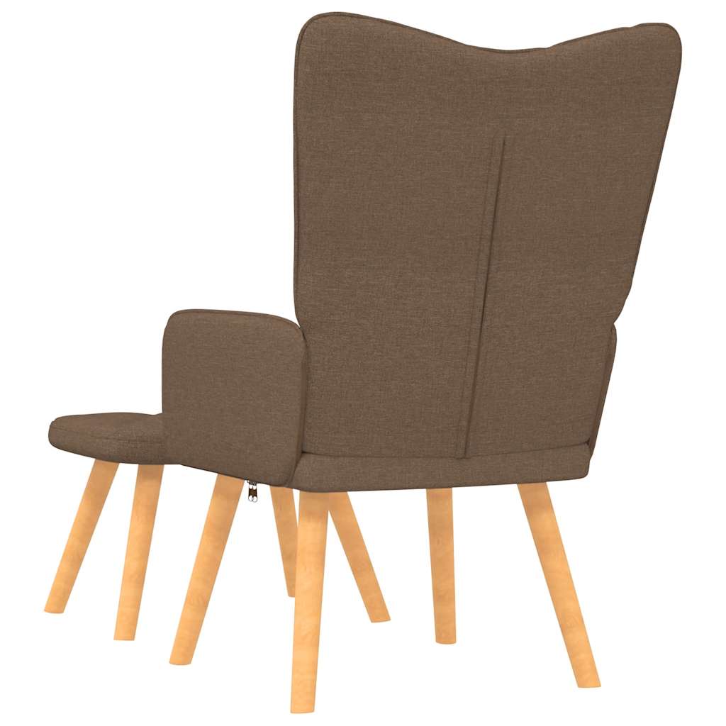 Relaxstoel met voetenbank stof bruin is nu te koop bij PeponiXL, paradijselijk wonen!