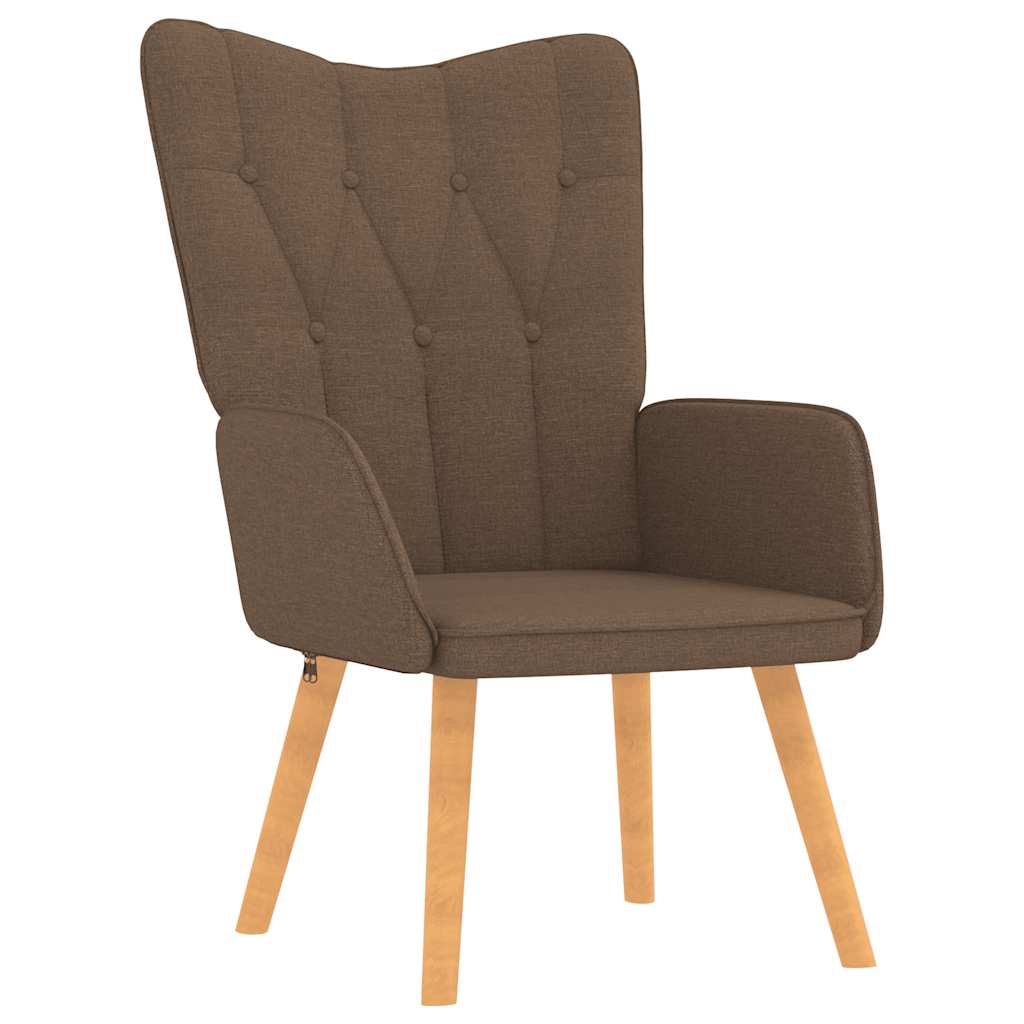 Relaxstoel met voetenbank stof bruin is nu te koop bij PeponiXL, paradijselijk wonen!