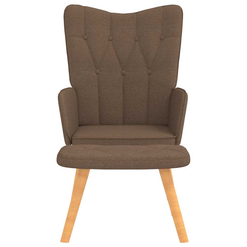 Relaxstoel met voetenbank stof bruin is nu te koop bij PeponiXL, paradijselijk wonen!